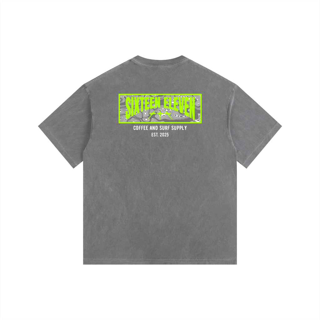 Oversized Cotton Tee "Neon Topo"