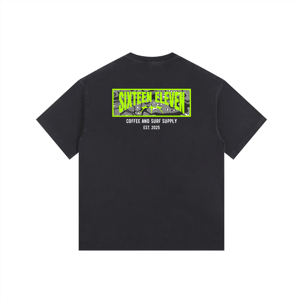 Oversized Cotton Tee "Neon Topo"